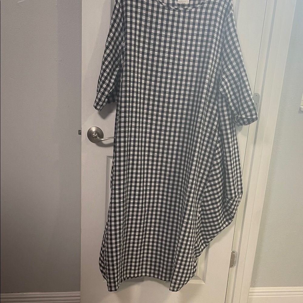 Finger by Whoopi Black and White Checkered Women's Dress